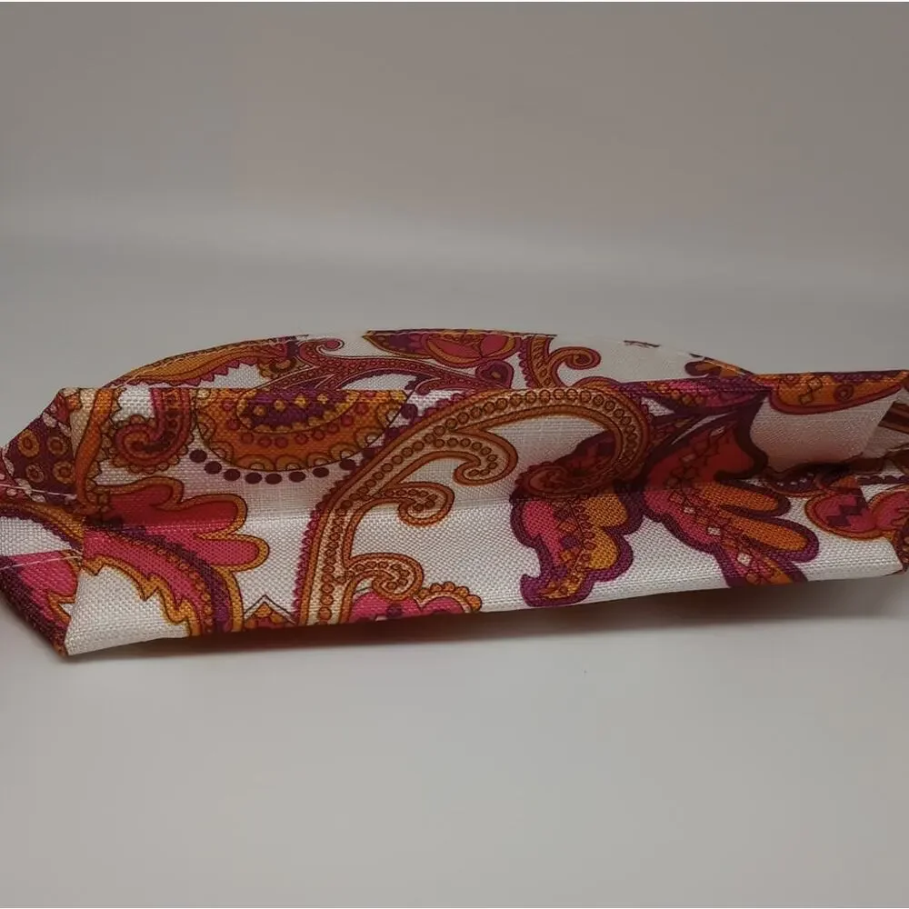 Clinique Pink‎ And Pruple Boho Print Cosmetic Bag NWOT